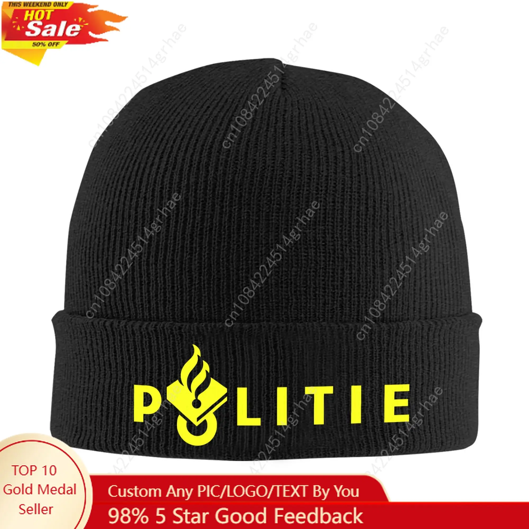

Netherlands National Police Arrestatieteam Skullies Beanies Caps Women Unisex Street Winter Warm Knitted Hat Adult Bonnet Hats