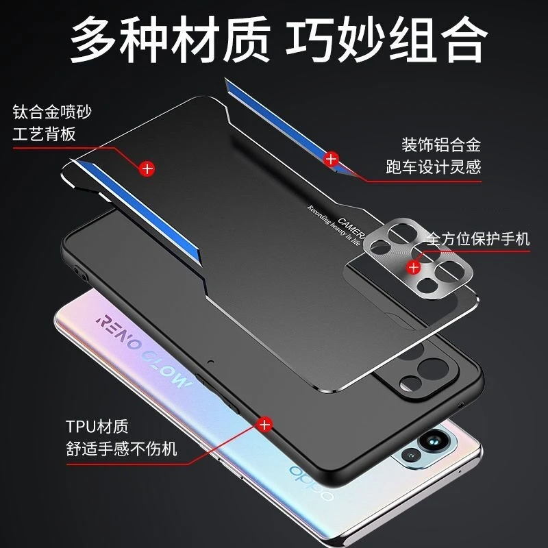 Matte Hard Case For Oppo Reno 7 6 5 Pro Plus Luxury Phone Cover For Oppo Find X3 Neo Lite X5 X5Pro 5G Stylish Shockproof Bumper