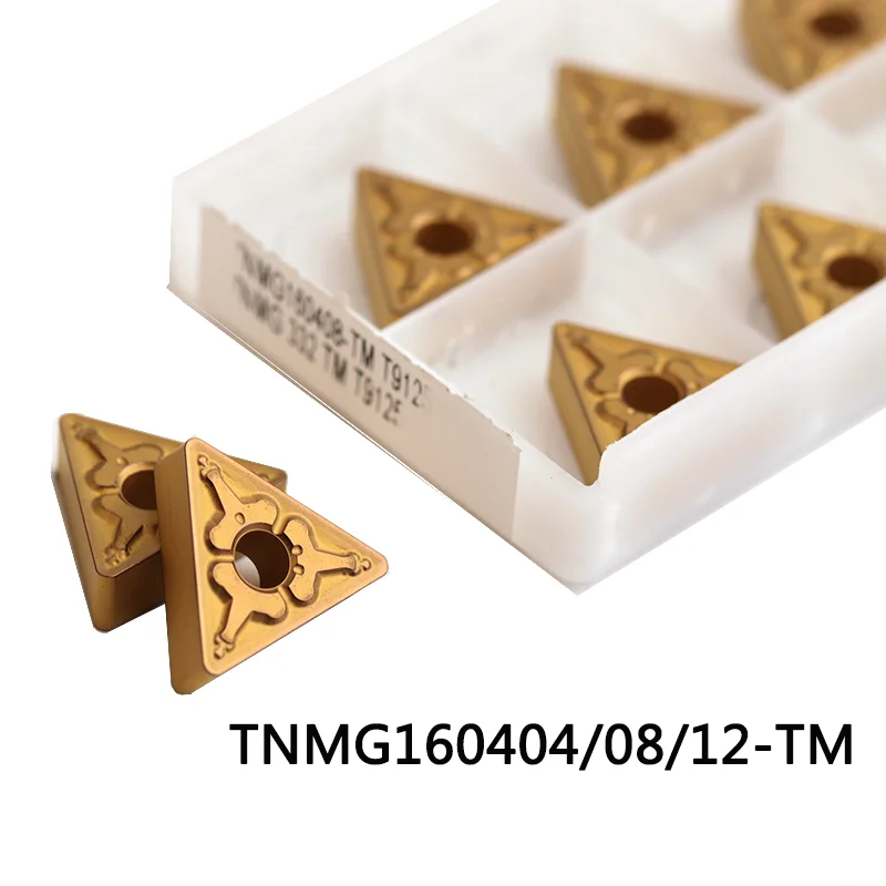 

10pcs TNMG160404 TNMG160408 TNMG160412 TM T9125 Original Carbide Inserts CNC Lathe TNMG Blade External Turning Tools for Steel