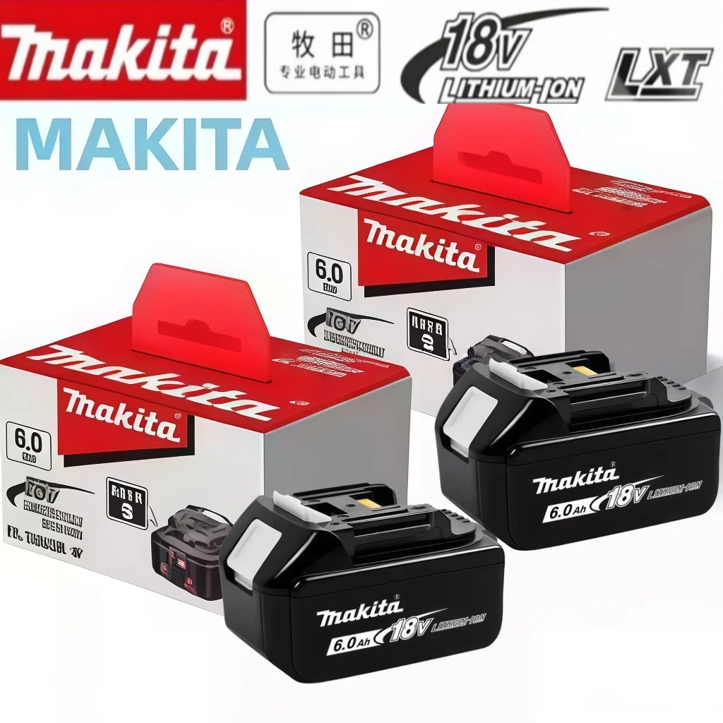 Genuine Makita 18V LXT 6.0Ah Red Box Li-ion Battery LED Fuel Indicator Compatible BL18 Series Drill Grinder Impact Wrench Tools