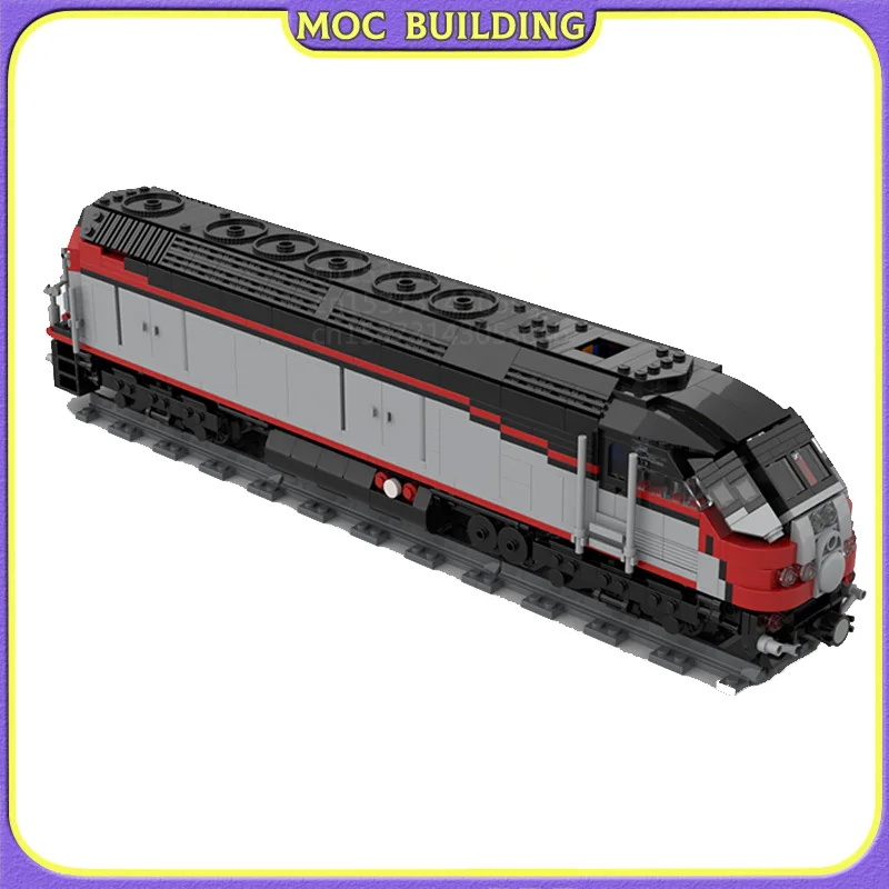 MOC Building Blocks 1:48 Caltrain MP36PH City Locomotive Train Model DIY Creative Assembly Technology Bricks Toy Gift