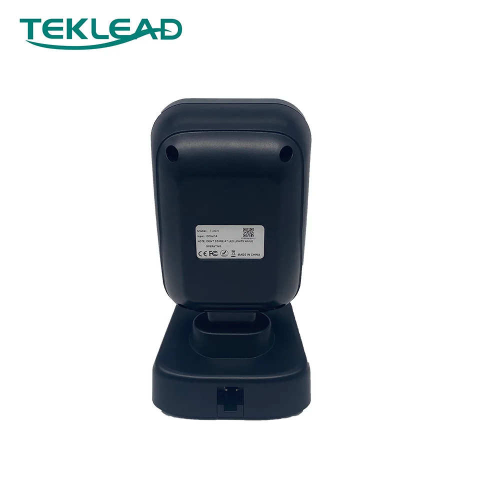 TEKLEAD 2D Desktop Barcode Scanner Fast Speed 1 Million Pixel  2D Desktop Barcode Scanner for Supermarket  Retail Shop