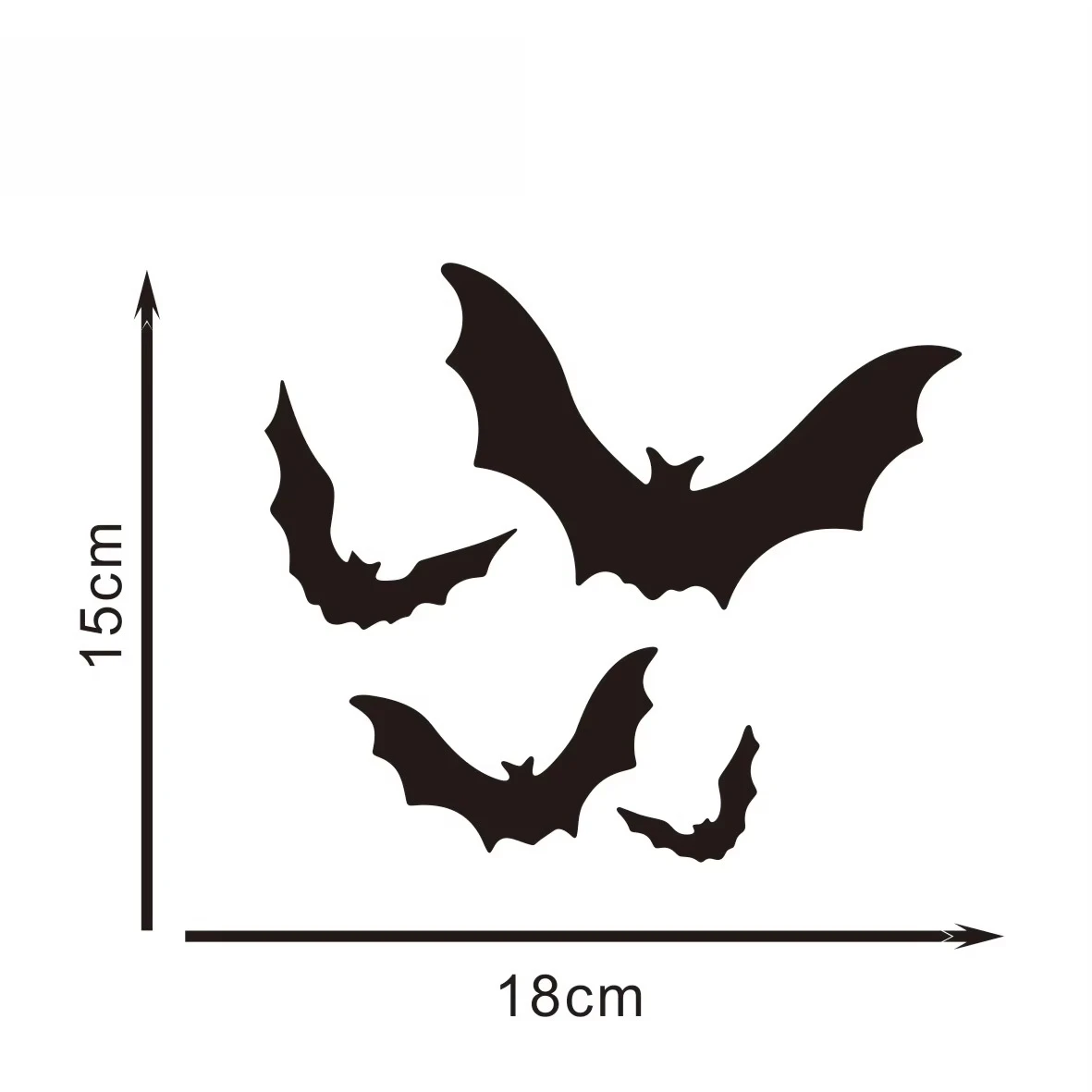 4Pcs Cute Goth Spooky Bat Vinyl Sticker, Waterproof Decal for Car Windshield Bumper Hood, 4x4 Offroad Truck DIY Decor