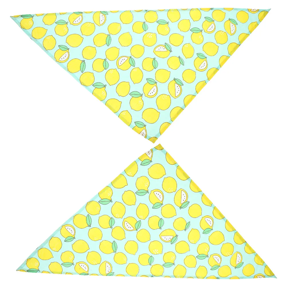 

2pcs Summer Scarf Bandana Fruit Pattern Soft Lightweight Birthday Bandana For Puppy Pet Supplies Costume Triangular Dog Party