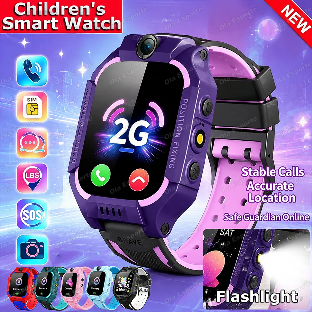 Support 2G Network Children's Smart Watch SOS Voice Call GPS LBS Location Camera Sleep Monitoring Flashlight Kids Smartwatch H10