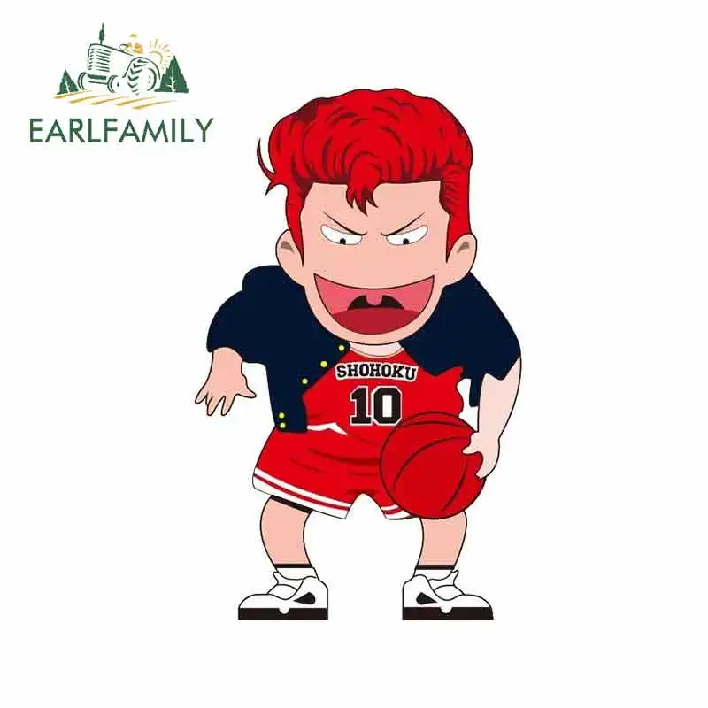 

EARLFAMILY 13 см x 8,1 см для HanamichiSakuragi Play Basketball Car Assessoires ремонтная наклейка граффити наклейка двери автомобиля декоративная