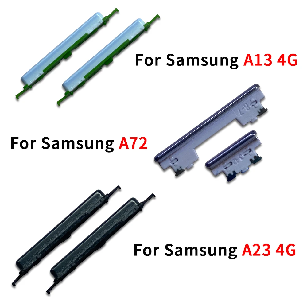 Botón de volumen lateral para Samsung A13, A23, A32, 4G, A72, botón de encendido y apagado, pieza de repuesto, 10 unidades