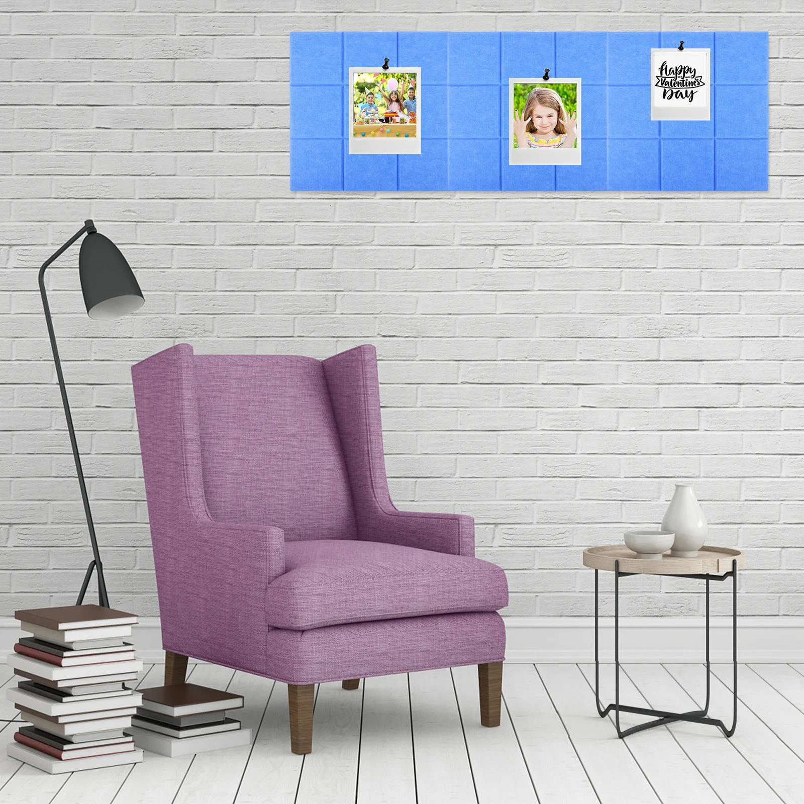 Felt Board Self-Adhesive Wall Mountable Memo Board For Home Office Classroom Grid Notice Organizer Sticky Message Panel