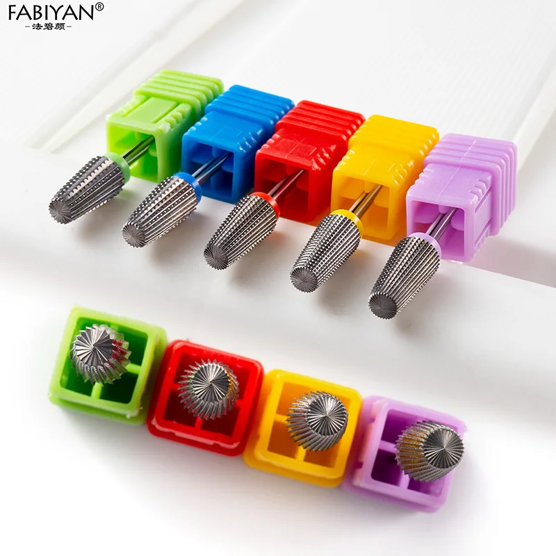 Frese per unghie in acciaio inossidabile da 3/32 pollici Frese a forma di ombrello per manicure Accessorio per trapano elettrico per manicure Strumento per pedicure
