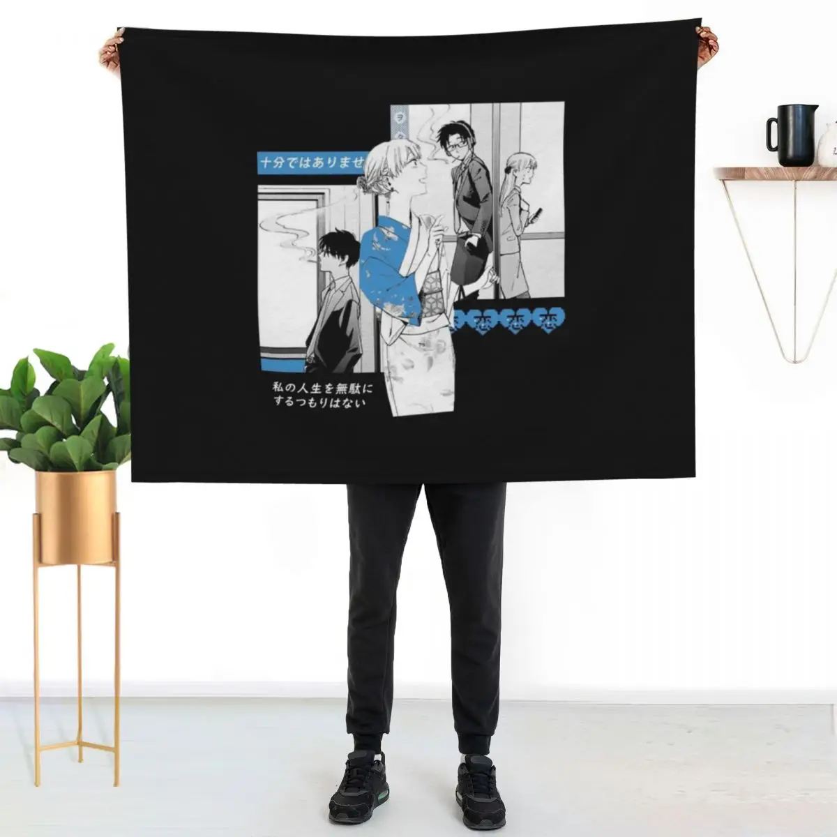 

Wotakoi: Love is Hard 'UNEXPECTED WAYS' 'V1 Throw Blanket Warm Cozy Throw Blanket for Living Room Couch