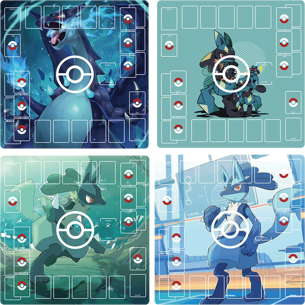 Pokemon Ptcg Kaart Mat Charizard Squirtle Gengar 60X60Cm Gewijd Spel Dubbele Speler Strijd Anime Personages Kaart Pad