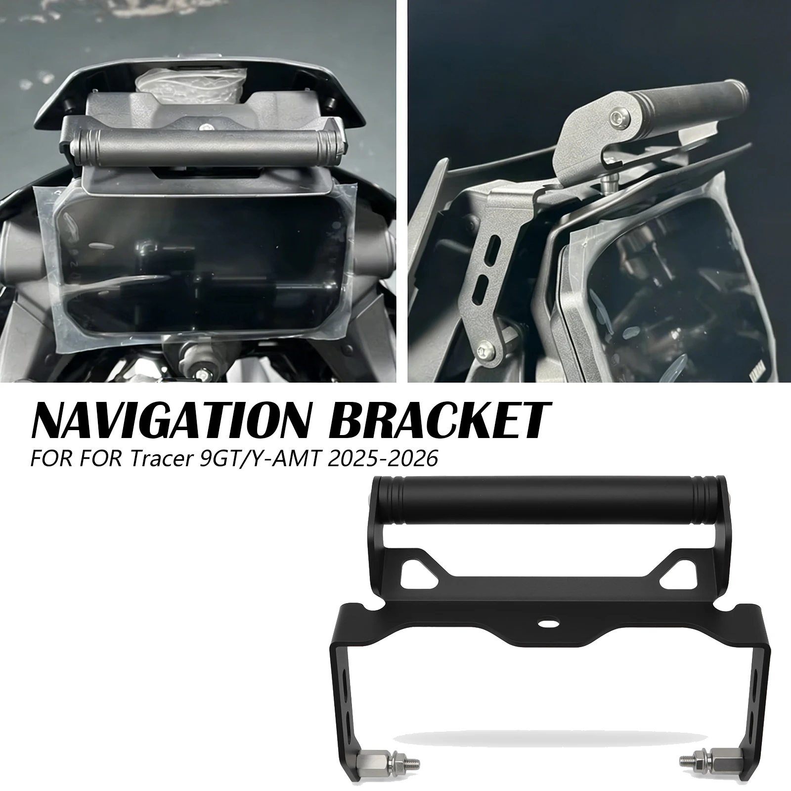 

For YAMAHA 9 GT+ GT Y-AMT 2025 Tracer 9GT+ 9GT 2026 Cellphone GPS Navigation Mount Bracket Handlebar Bar Extension Stand Holder