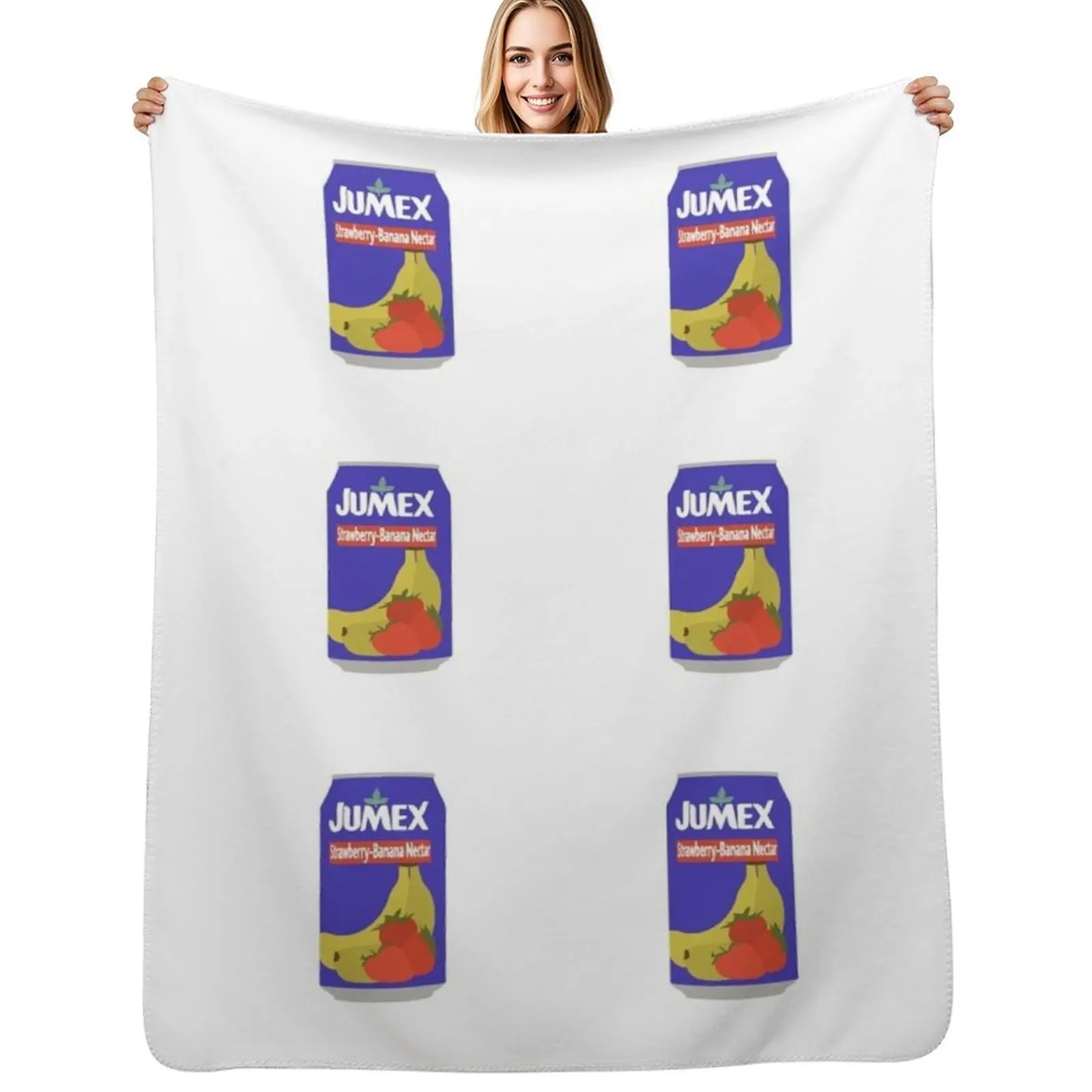 Manta decorativa suave para el hogar, diseño de jugo de jumex, para sofá y dormitorio