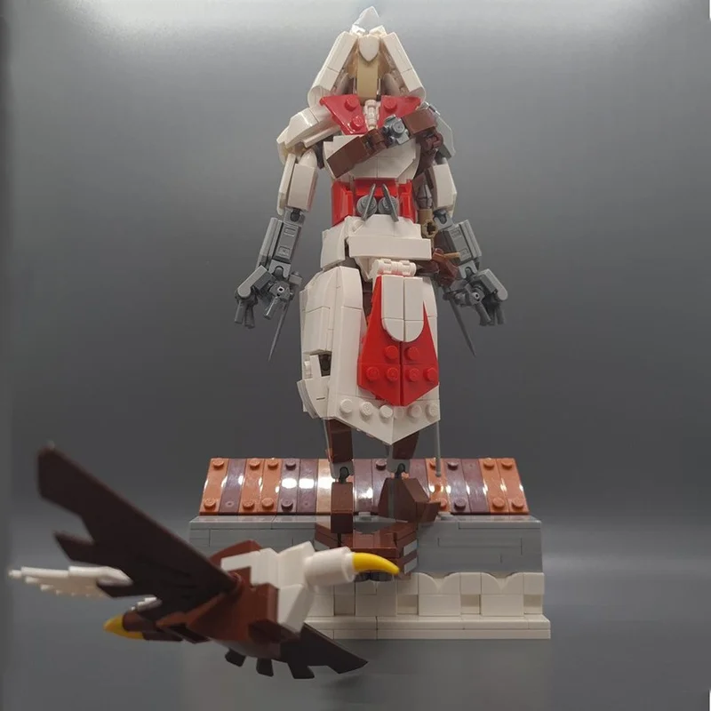 355 قطعة MOC قاتل S العقيدة Ezio الإخوان نموذج اللبنات العمارة لتقوم بها بنفسك لعبة فكرة التعليم هدية الكريسماس الطوب
