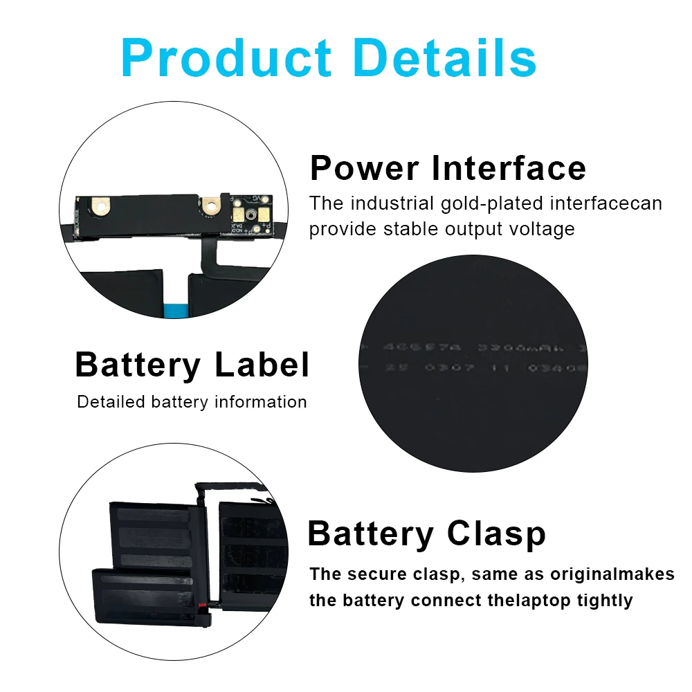 A1820 Laptop Battery For MacBook Pro 15 inch A1707 (Late 2016 Mid 2017) Touch Bar EMC 3162 3072 Series MLH32 MLH42 MLW72 MLW82