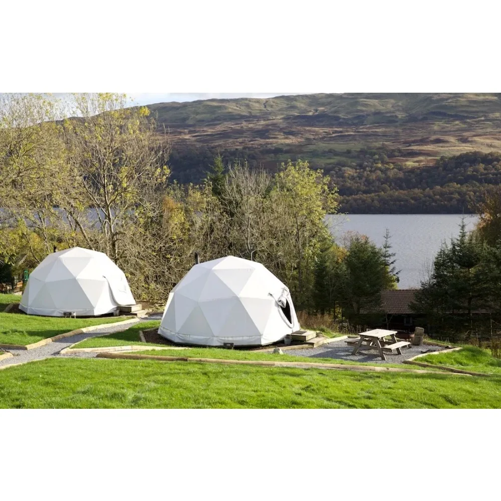 Luxury PVC Glamping Dome Tent, Waterproof Windproof Customizable Camping Tent For Resort Hotel
