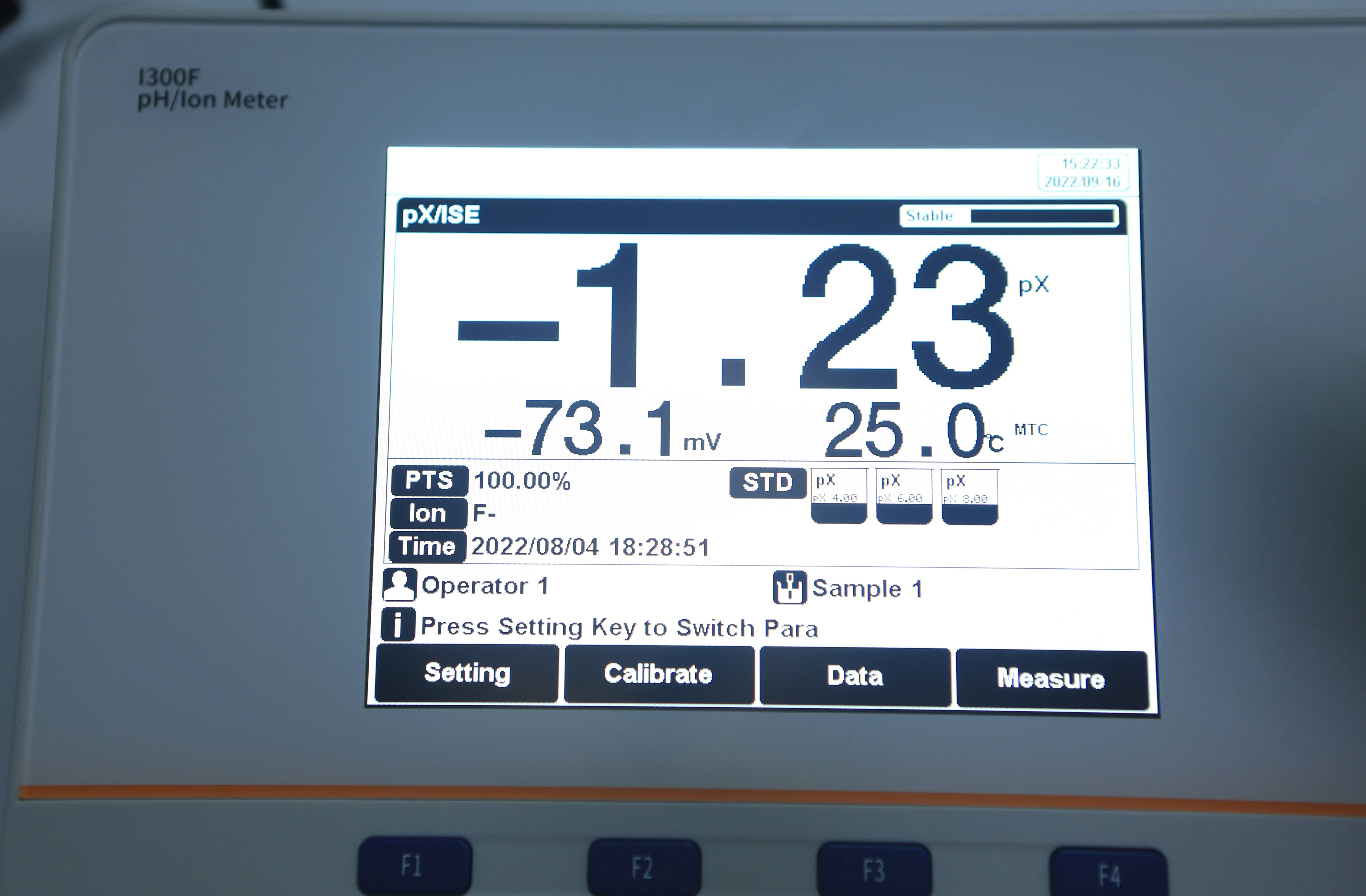 Medidor digital de ferro de pH LCD I300F PH/ISE/Temp. (mV/pX) Testador de instrumentos de teste de água de laboratório de qualidade da água multiparâmetro de bancada