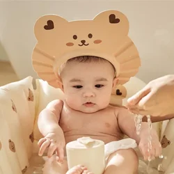 Cartoon Bear Baby Shower Cap Foam Shampoo Cap Soft Hair Wash Hat for Kids Bath Shower Hair Hat Child Protect Head Cover Cap