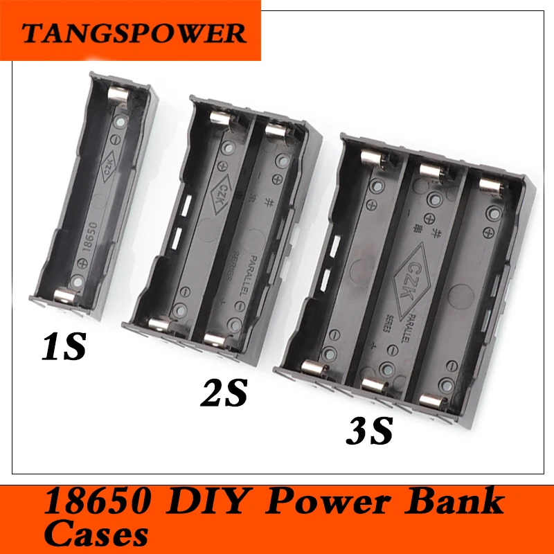 

18650 Battery Charger Cases Power Cases New DIY ABS Battery Holder Storage Box 1 2 3 Slot Batteries Container Hard Pin