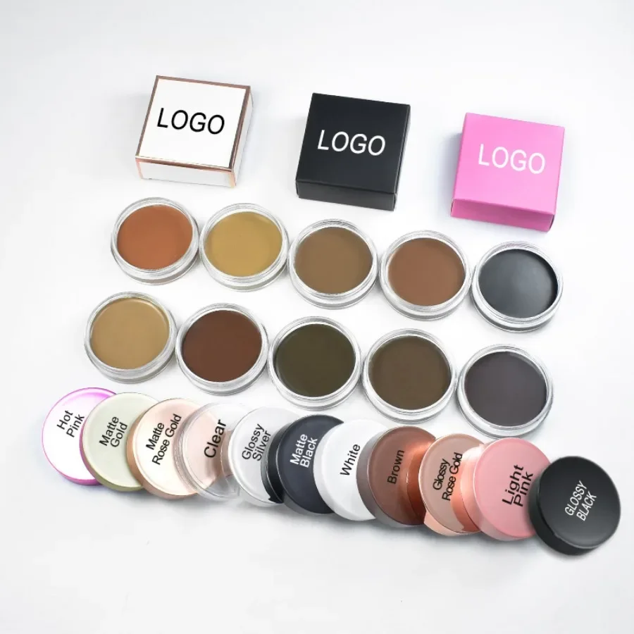 

Vegan Eyebrow Pomade Private Label Waterproof Natural Lasting 10 Colors Eyebrow Cream Makeup Custom Logo