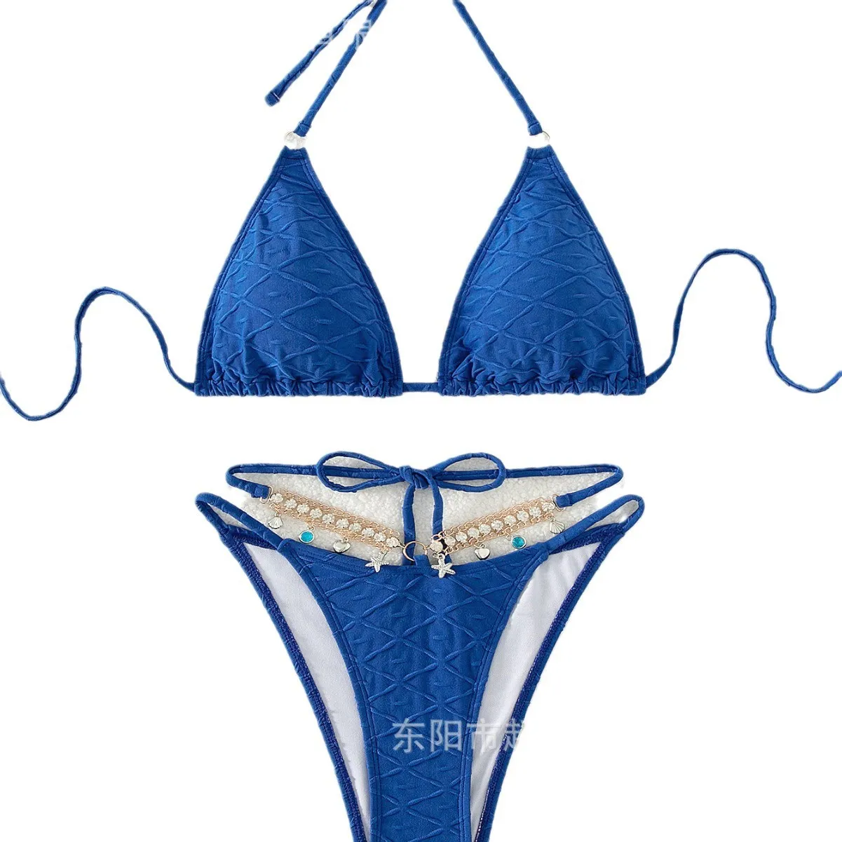 ملابس السباحة الأكثر مبيعًا، سلسلة المجوهرات حقيبة مثلثة بيكيني مثير للنساء بيكيني 2025 جديد