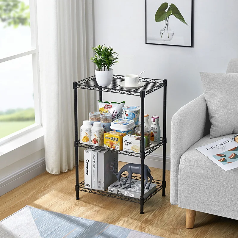 

Household Multifunctional Storage Rack Floor To Floor Multi-Layer Simple Shelf Stainless Steel Storage Rack