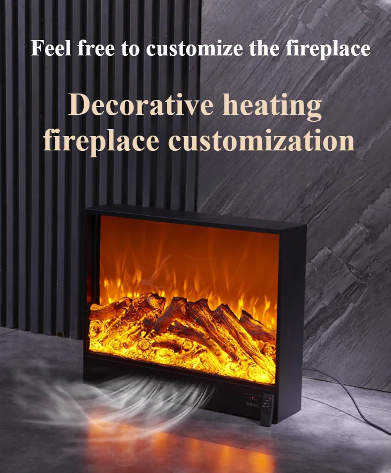 YYHC-Customized electronic fireplace simulation fire embedded decoration living room heater TV cabinet floor household core