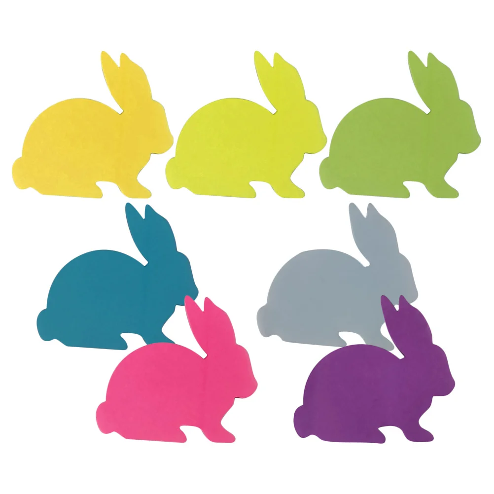 

7 Books Easter Decor Supplies Bunny Notepad Colorful Memo Pads Stationery Cute Rabbit