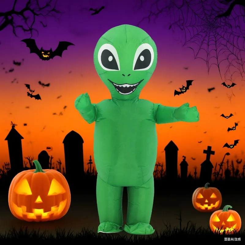 

Adult Halloween inflatable costume laughing Alien inflatable Suit Cosplay Alien theme Party costume dress Up Holiday gift