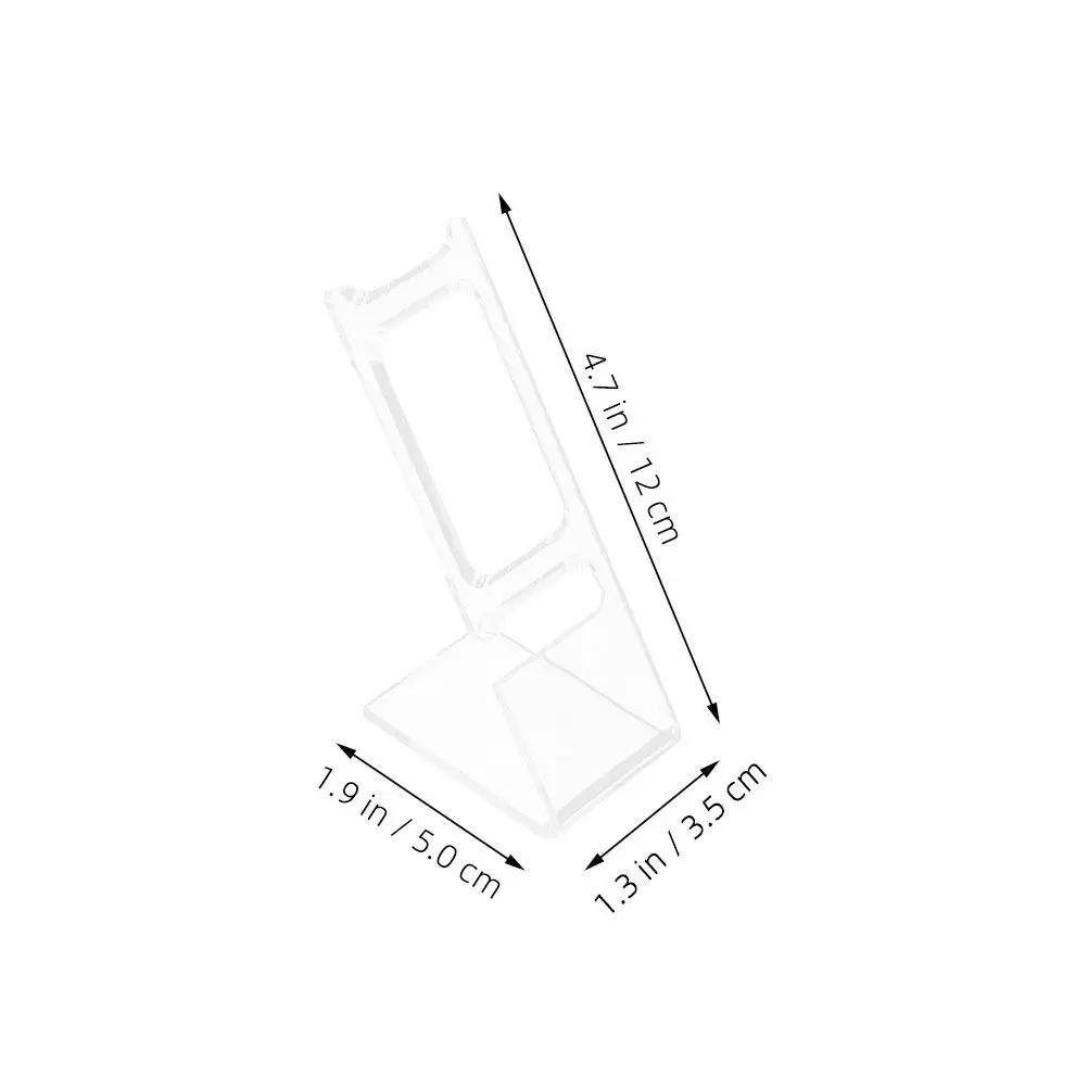 50Pcs Watch Display Stand Plastic Transparent L-Shaped Holder Jewelry Organizer Display Shelf for Store Home Watch Holder