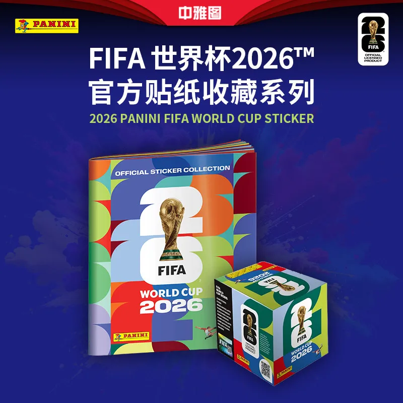 

Genuine Panini 2026 World Cup Sticker Pack & Album Limited Edition Soccer Memorabilia Set Collection Football Souvenir Gifts