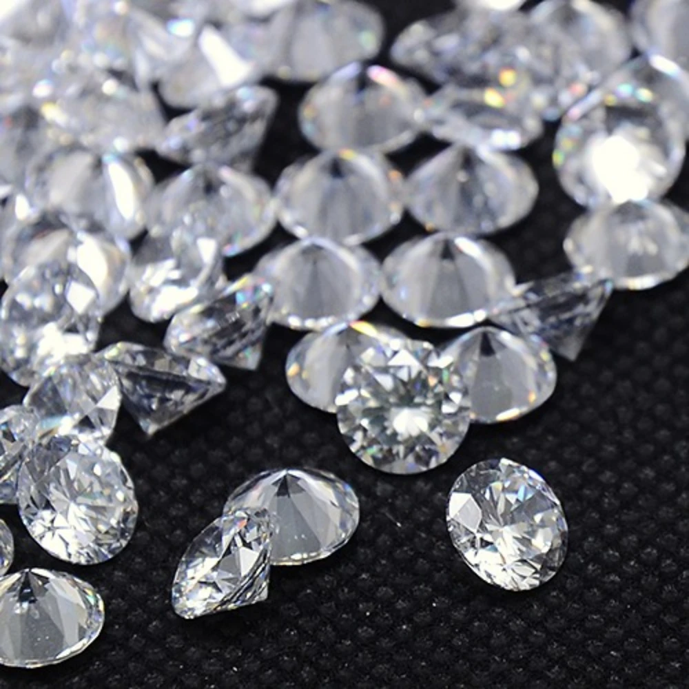 20pcs Clear Grade A Diamond Shaped Cubic Zirconia Cabochons for Handmade Jewelry Making Accessories