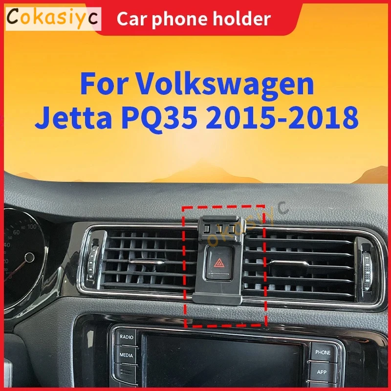 Suporte de telefone para carro, para volkswagen vw jetta mk6 2015-2018, suporte para celular, carregamento sem fio, base fixa especial, acessórios aut