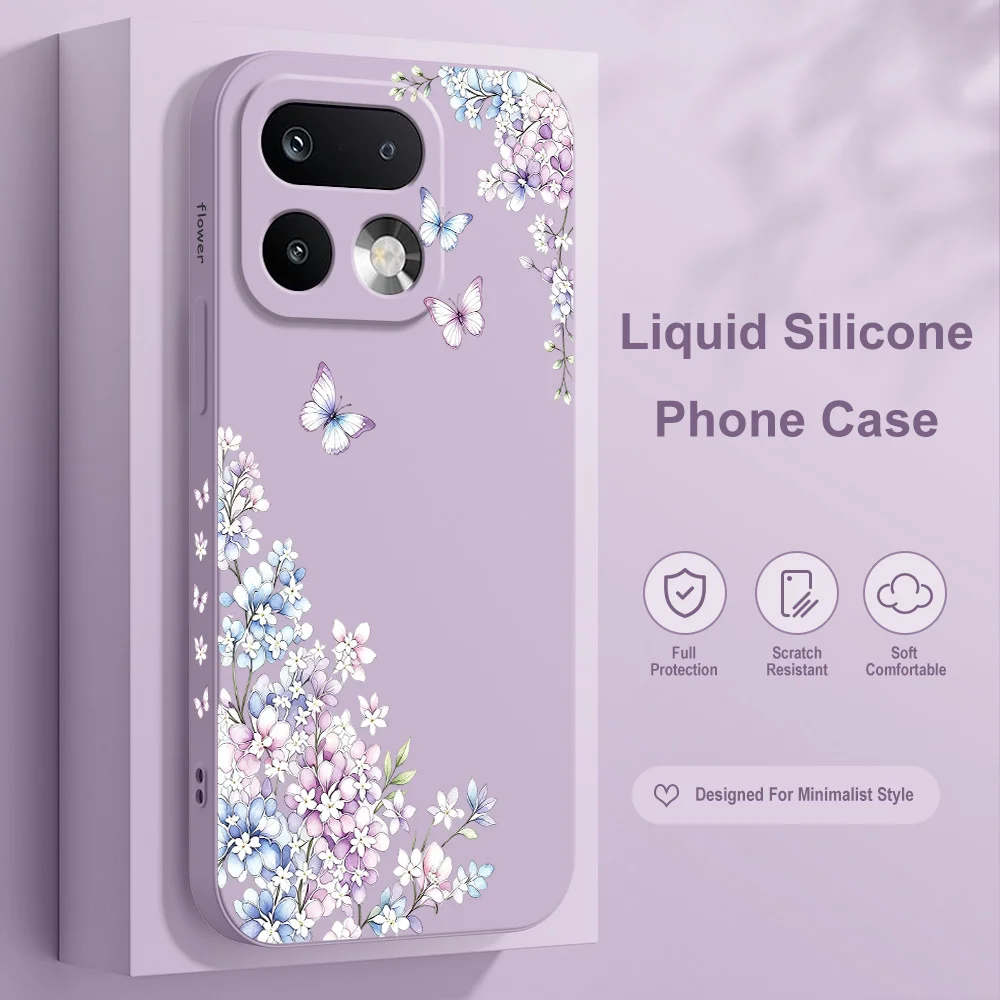 Blooming Violet Phone Case For Oppo Realme 16 15 15T 14 13 12 11 10 9 9I Pro Plus 4G 5G Silicone Soft Cover