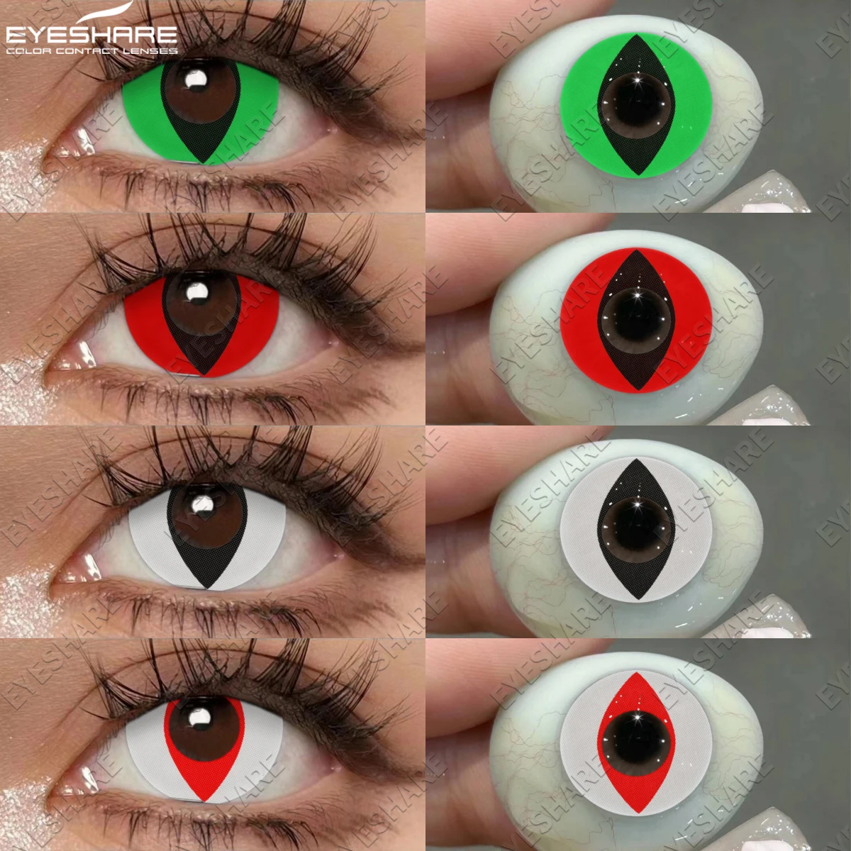 EYESHARE Cat Eye Cosplay Farbige Kontaktlinsen Crazy Halloween Kontaktlinse Cosplay Anime Augenfarbene Linsen