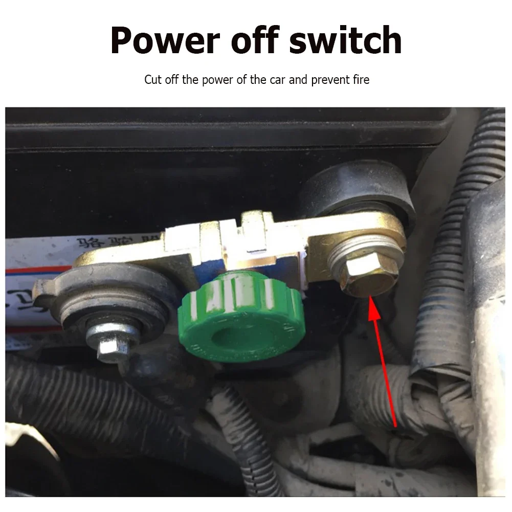 10-1PCS Battery Disconnect Isolator Cut Off Switch 12V 24V 17MM Car Battery Power-off Standard Negative Terminal Car Accessories