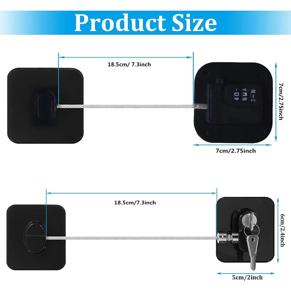 Baby Safety Refrigerator Lock With Keys or Coded Lock Infant Cabinet Drawer Locks Sliding Closet Door Lock Children Protection