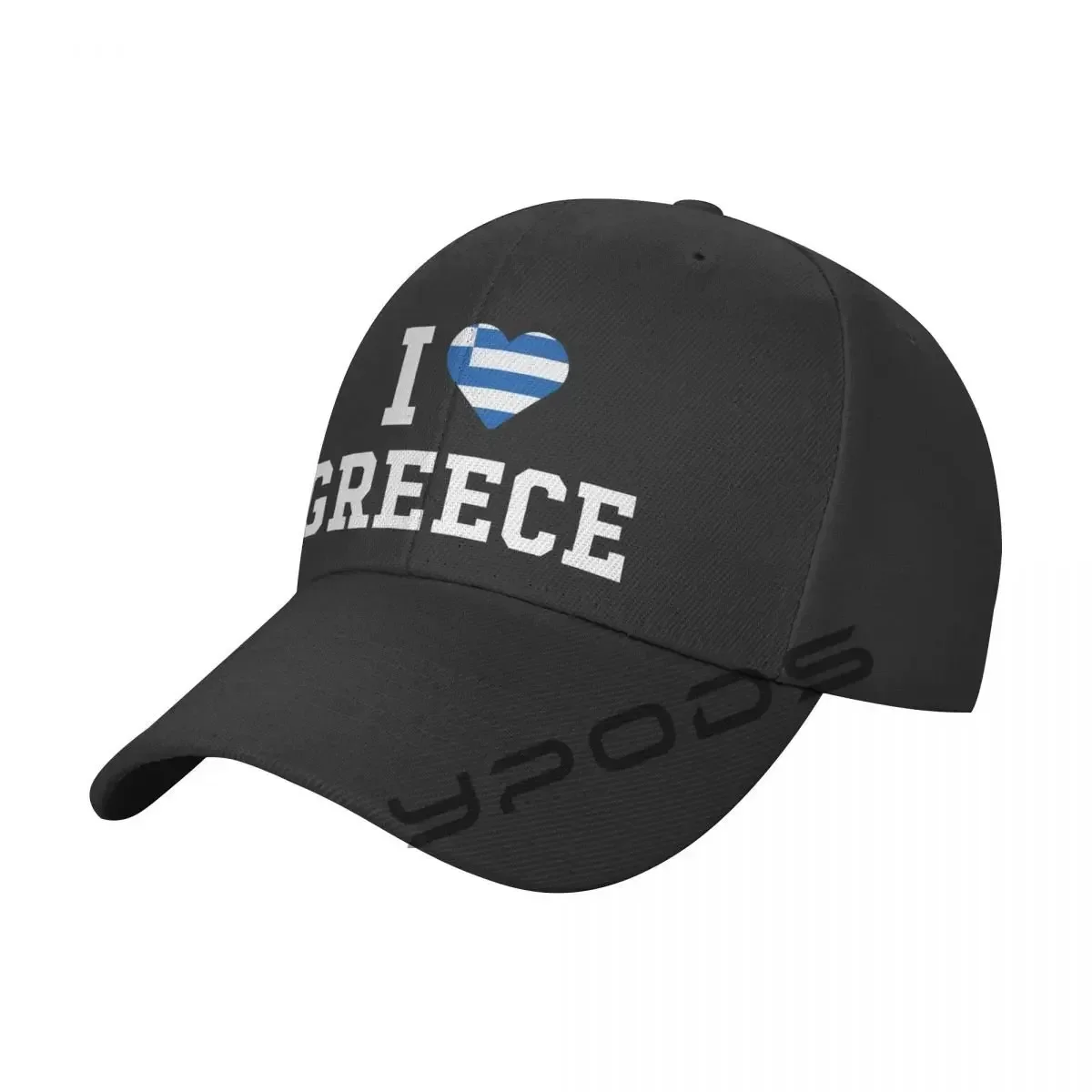 

I Love Greece Flag Baseball Cap for Men Women Classic Dad Hat Plain Cap Low Profile