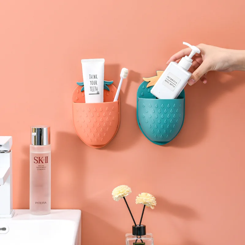 

NEW Nordic Plastics Closet Organizer Bins Simple TV Remote Control Storage Containers Home No Punching Required Bathroom Drain