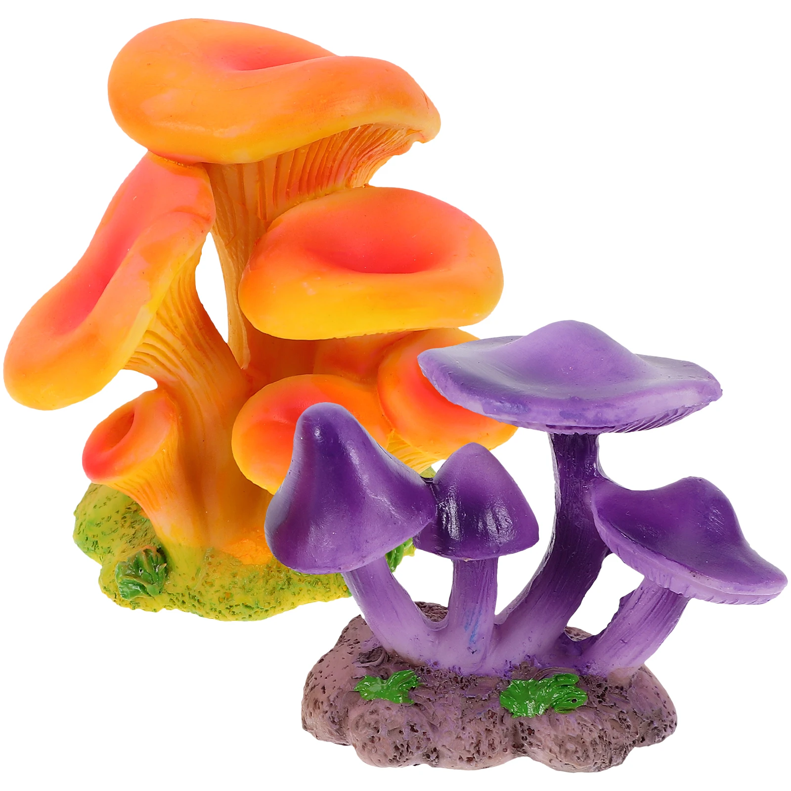 

2pcs Miniature Garden Resin Crafts Moss Microscape Ornaments Mini Mushrooms Figurines Decorative Home Accessories Bonsai