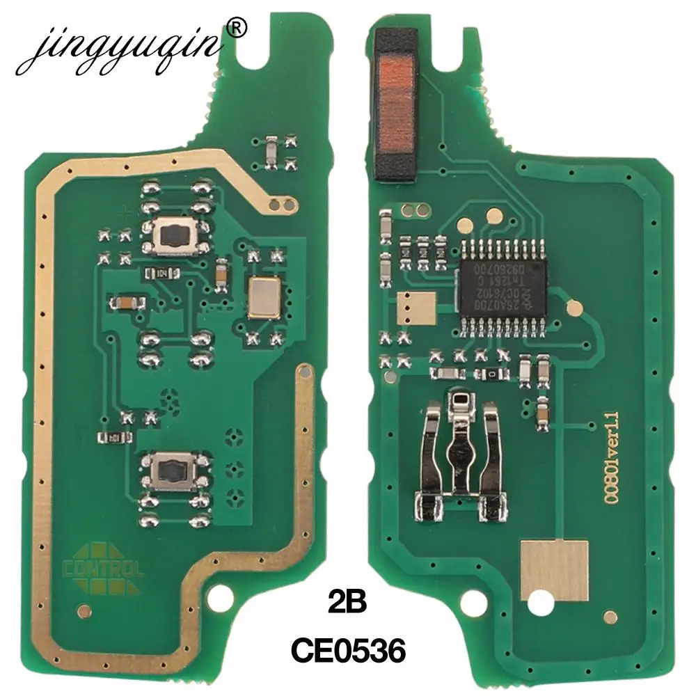 Jingyuqin ASK 2B scheda elettronica chiave a distanza per auto Flip per Peugeot 307 308 408 407 207 Citroen C2 C3 C4 PICASSO ID46 CE0536/523