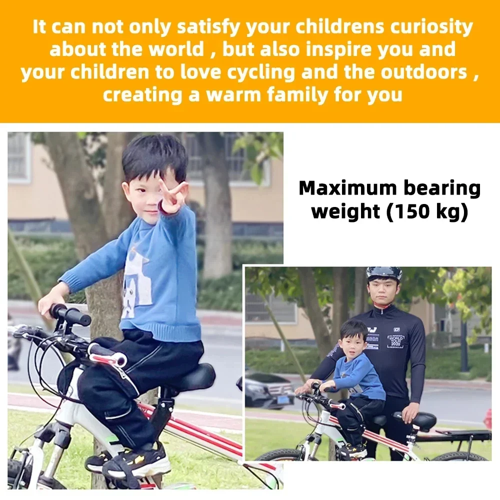 Front Mounted Child mtb Bike Seat for 2 3 4 5 year sold Soft baby seat mountain bicycle frame Quick Release kids saddle parts