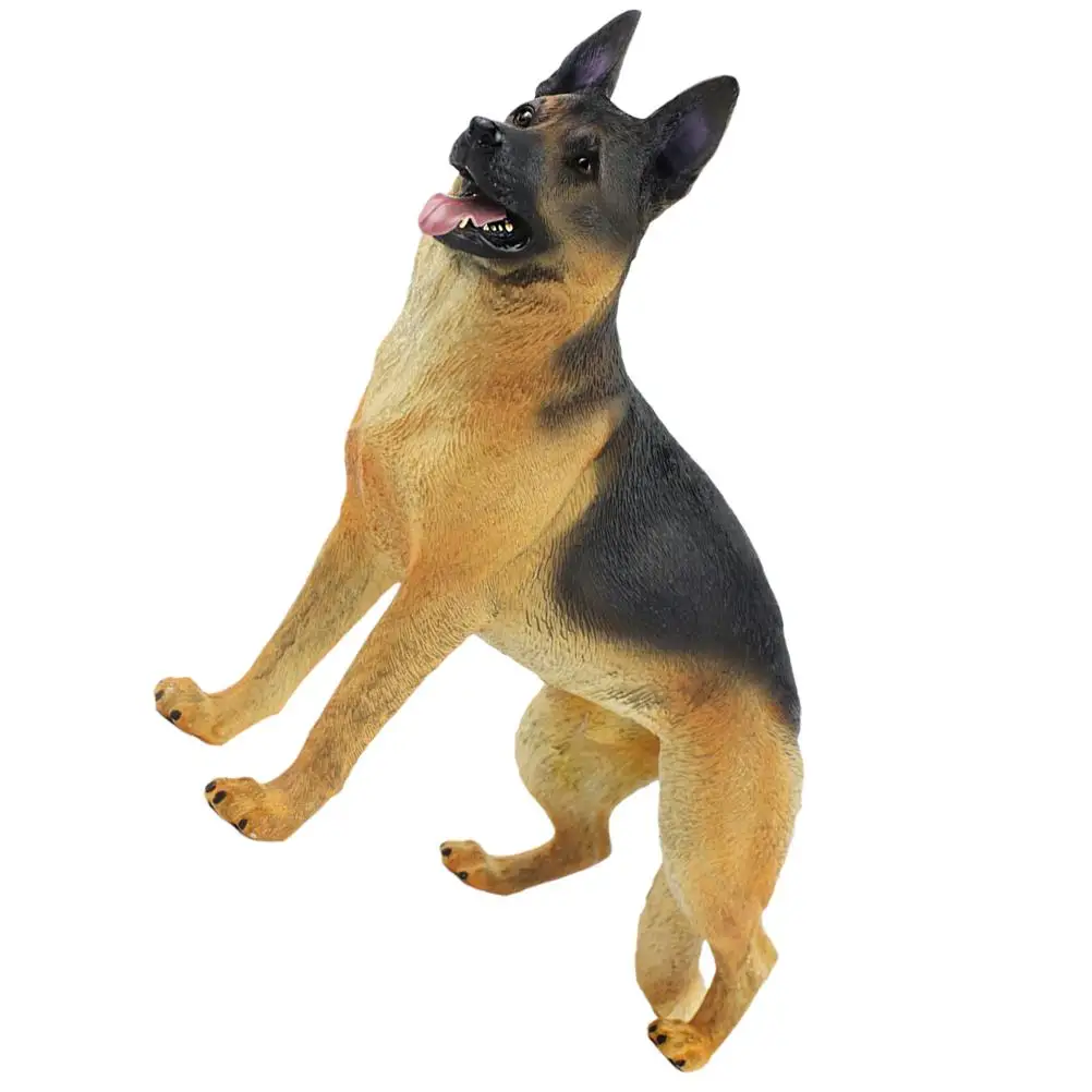 

Simulation Animal Model Toy Dog nament M 884 Black Shepherd Realistic Plastic Decor Dog Statue For Playing Mini Figurine