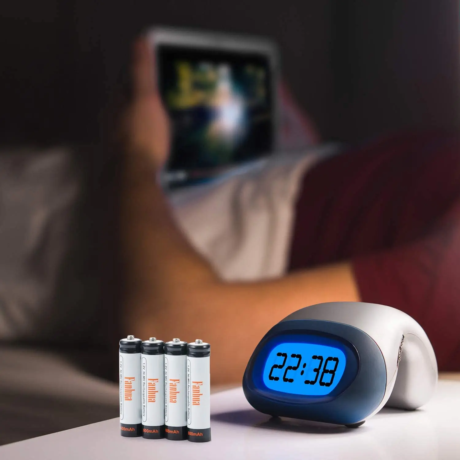 Pilas recargables AAA NiMH de 1,2 V, pilas solares de Triple tamaño A de alta capacidad para luces de cadena, linternas de juguetes, 600mAH