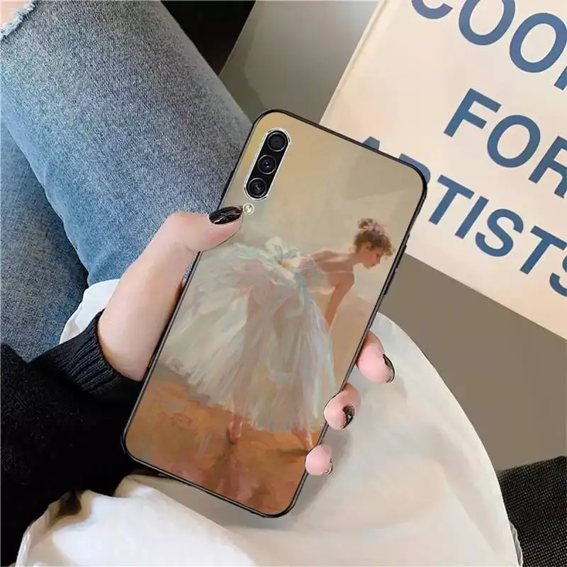 Love Gymnastics Oil Painting Phone Case For Samsung galaxy A S note 23 53 22 20 52 21 13 51 71 32 12 10 fe ultra plus