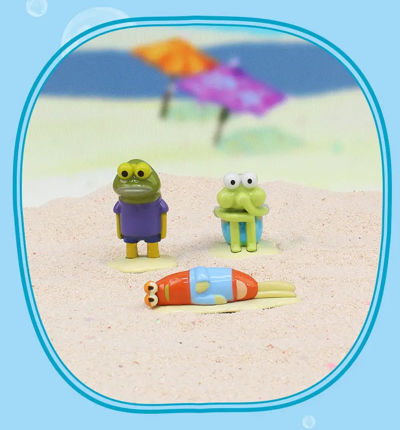 Original SpongeBob Life Is A Drama Blind Box Kawaii Mini Passerby Fish Melting Beans Figuren Desktop-Ornamente Sammlerstücke Spielzeug – Detail 9