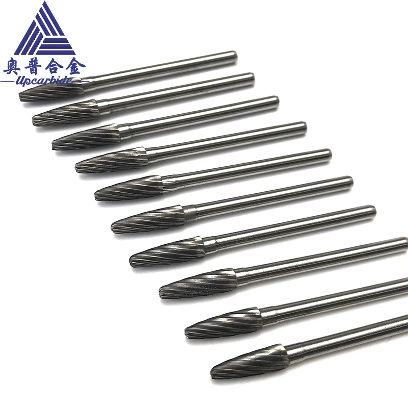Hot Sale 3mm Dia. Single-Cut Polished  Carbide Burr (F0316M03) - Rotary Cutter Files Set, OEM Customizable