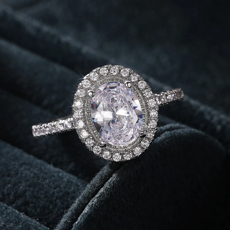 Women's Moissanite 925 Sterling Silver Ring, 1CT-3CT Options
