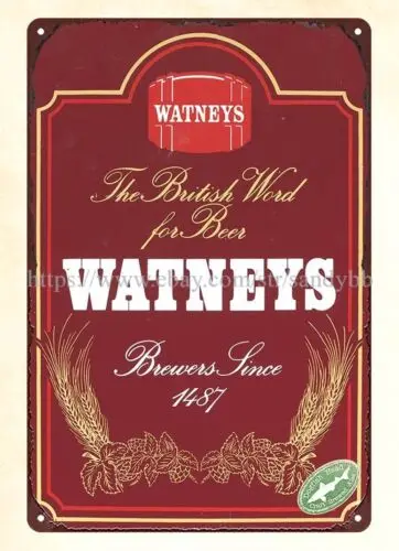 home goods decorative accessories Watneys brewers since 1487 metal tin sign