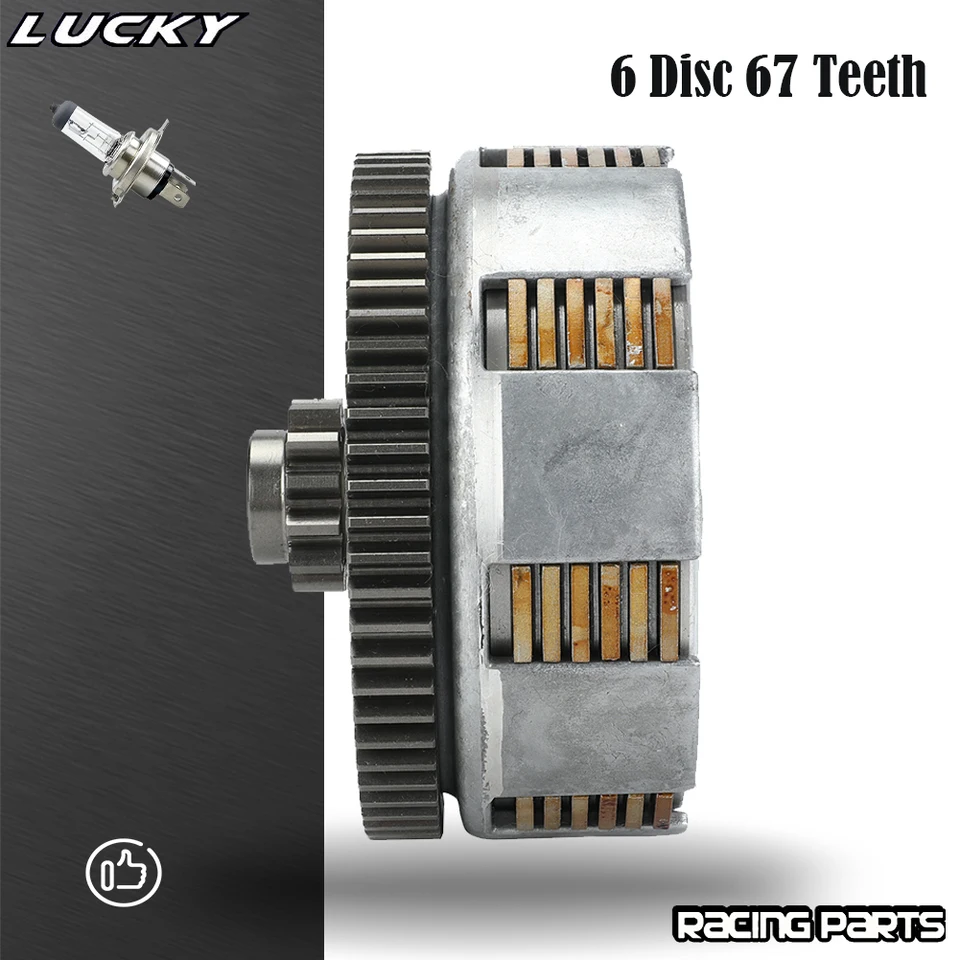 190cc Motorcycle 6 Disc 67 Teeth Complete Manual Clutch Assembly